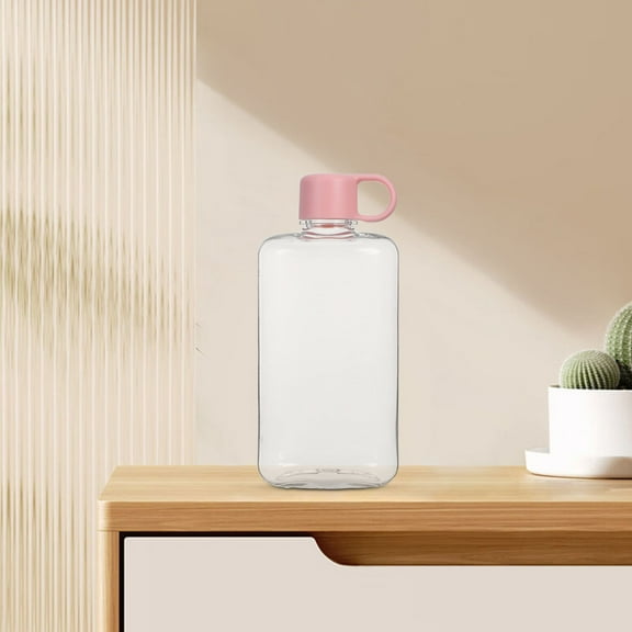 MEIBUTYUP Portable Pink Plastic Water Bottle Durable Lightweight for Outdoor Use