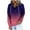 Purple, variant on jsaierl Floral Print Hoodies for Women Striped Button Up Drawstring Sweatshirt Long Sleeve Casual Pullover Trendy Gradient Blouse Top