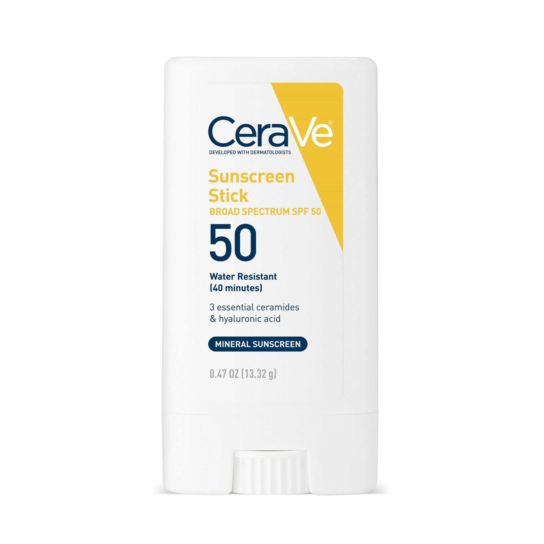 CeraVe Sunscreen Stick SPF 50, Mineral, 0.47 oz