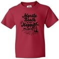 thumbnail image 3 of Inktastic Myrtle Beach is My Happy Place with Palm Trees Youth T-Shirt, 3 of 5