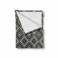 thumbnail image 2 of Aztec Soft Flannel Fleece Throw Blanket, Bohemian Native Folk Pattern with Hippie Gypsy Grunge Tribal Minimalist Graphic, Cozy Plush for Indoor and Outdoor Use, 50" x 60", Ivory Black, by Ambesonne, 2 of 6