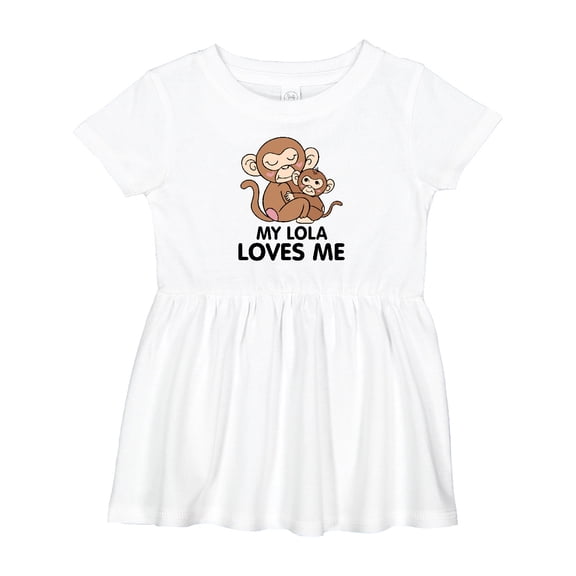 Inktastic My Lola Loves Me Girls Baby Dress