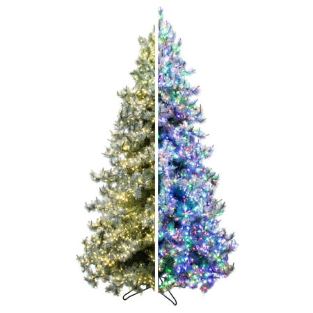 Forever Tree 9' Iced Layered Aspen Pine w Remote (5