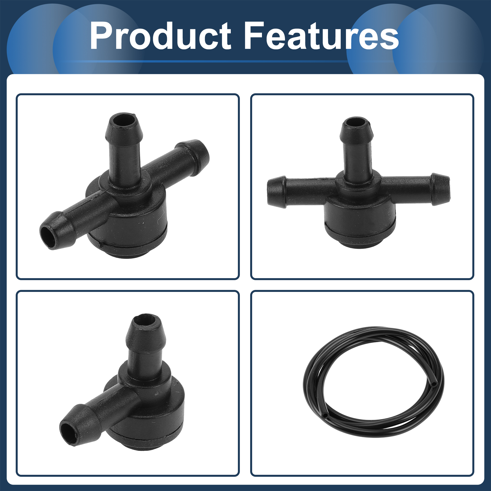 Unique Bargains Washer Nozzle with 1.2 Meter Fluid Hose for Volvo C30 Black
