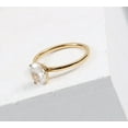 thumbnail image 4 of 1Ct Lab Created Diamond Oval Cut Solitaire Ring 14K Yellow Gold Plated, 4 of 4
