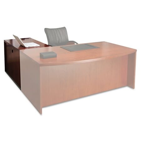 Mayline Mira Series Wood Veneer Return, 48w x 24d x 29-1/2h, Medium Cherry
