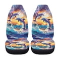thumbnail image 4 of Binienty Dolphin Print Car Seat Covers Set of 2 Easy to Install Automobile Seat Cover Protector Car Accessories Interior Decor for SUV Truck Van, 4 of 8