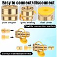 thumbnail image 5 of 5pcs Natural Gas Quick Connect Fittings Kit, 1/2 Inch Natural Gas Connector Brass Generator Propane Hose Pipe Adapter Natural Gas Supply for Generators, 5 of 5