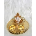thumbnail image 3 of Assiette Roli Chawal Plaquée Or Ganeshji dans une Boîte en Velours. Parfaite pour Offrir, 3 of 5