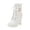 29#White, variant on High Heel Boots for Women,Womens Platform Boot Heels Sexy Round Toe Lace UP High Heels Mid Calf Boots