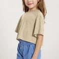 thumbnail image 6 of Bovxnpu Kids Summer Tops, Toddler Girls Casual T Shirt, Girls' Short Sleeved Crop Top Children's Round Neck Short Sports T-shirt Children's Loose T-shirt 5 Years, 6 of 8