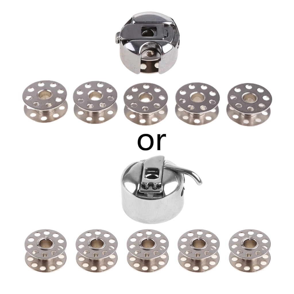 RABBITH 5Pieces Stainless Steel Bobbin Cases Lstyle Sewing Machine