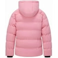 thumbnail image 2 of KVE Girl's Hooded Warm Winter Coat Quilted Thicken Puffer Jacket with Removable Hood Light Pink 8, 2 of 9