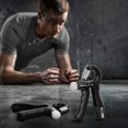 thumbnail image 5 of 1 paquete (negro) Fortalecedor de agarre Resistencia ajustable 10 lbs (5 kg) - 130 lbs (60 kg) Ejercitador de antebrazo, Entrenador de fuerza de agarre para desarrollo muscular y recuperación de lesiones para atletas JM, 5 of 5