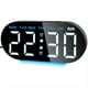 thumbnail image 1 of Despertador Digital Radiocontrolado con Pantalla LED, Luz , Función de Repetición y Reloj de Mesa Azul., 1 of 5