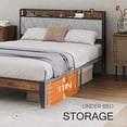 thumbnail image 4 of EDX King Bed Frame with Headboard Integrated Charging Station, Spacious Underbed Storage, Simple No-Tool Assembly,  No Box Spring Required, 4 of 8