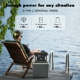 Hepway Euler P700 577Wh Portable Power Station, 2x700W(Peak 1000W) AC Outlets & LED Flashlight, Lithium ion Battery, Solar Charging Silent Solar Generator for CPAP Outdoor Camping RV Travel Home Use