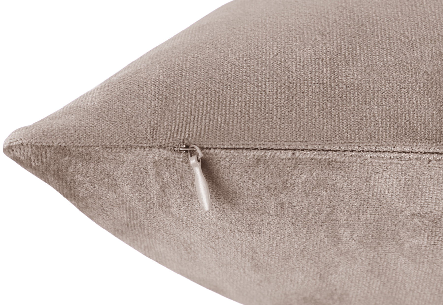 Clara Clark Plush Solid Decorative Microfiber Rectangle Throw Pillow Cover with Throw Pillow Insert for Couch, Taupe, 12"x20", 4 Piece Decorative Soft Throw Pillow Set