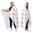 thumbnail image 2 of Wearable Blanket,Princess Castle Pattern Hooded Wearable Flannel Blanket for Adults & Teens,Winter Poncho Shawl Wrap Cape Cozy Anti-Pill,60"x80", 2 of 5