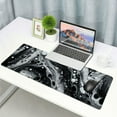 thumbnail image 6 of Large Gaming Mouse Pad, Extended Computer Mouse Mat with Non-Slip PU Base, Ergonomic Memory Foam Keyboard Wrist Rest, for Work &amp; Gaming, Office Desk Pad Black White Fur, 6 of 6