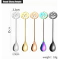 thumbnail image 3 of ABPETE Pumpkin Spoon,Stainless Steel Coffee & Dessert Stirrer, Dishwasher Safe Tea Set Accessory with Non-Slip Handlel (Rainbow colors), 3 of 10