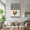 thumbnail image 2 of Canvas Wall Art, Black White Plaid Rooster Framed Canvas Prints for Bedroom Dining Room, Vintage Farmhouse Checkered Rustic Gallery Wrapped Wall Decor for Home Office, Gifts, 20"x24" Ship Next Day, 2 of 6