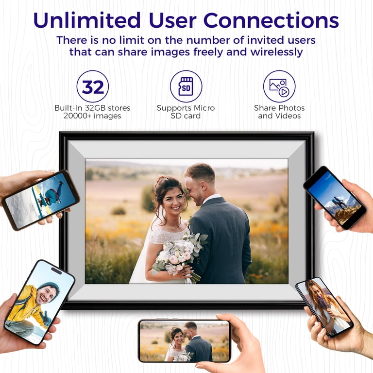 ELIME Frameo 10.1 Inch WiFi Digital Picture Frame photo 4