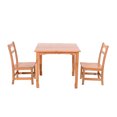 thumbnail image 2 of Kids Dining Table 2 Piece Chair Set Pine Wood Children Furniture Natural, 2 of 4