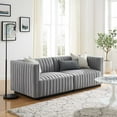 thumbnail image 2 of Loveseat Sofa, Tufted, Gray, Fabric, Living Room Lounge Cafe Lobby Hospitality Restaurant, Modern Contemporary, HB37021, 2 of 11
