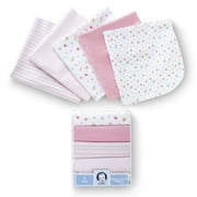 Gerber - Girl's Flannel Receiving Blankets 5-Pack