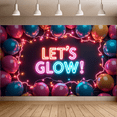 thumbnail image 6 of LUUFILx LED Neon Let's Glow Sign Backdrop Birthday Party Decoration Colorful Balloon Background Celebration Photography Props Banner for Events and Supplies, 6 of 7