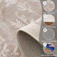 thumbnail image 6 of Washable Runner Rug,Non-Slip Bathroom Rug, Kitchen Rug with Floral Design, Low Pile Stain Resistant Hallway Carpet for Bedside, Laundry Room, Entryway - Green Modern Neutral Indoor Mat, 6 of 9