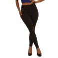 thumbnail image 2 of High Waist Sculpting Treggings With Button Waist Detail - Black, 2 of 9