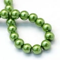 thumbnail image 4 of U8MO 105pcs/Strd 8~9mm Baking Painted Pearlized Glass Pearl Round Beads Loose Spacer-Lime Green, 4 of 4