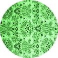 thumbnail image 1 of Ahgly Company Indoor Round Abstract Green Contemporary Area Rugs, 7' Round, 1 of 1