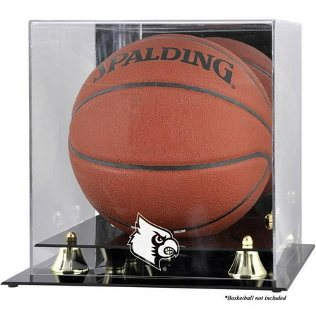 Louisville Cardinals Golden Classic Logo Basketball Display Case with Mirror Back