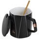 thumbnail image 5 of Taza original Taza de café octogonal para oficina Taza de cerámica con tapa de cuchara Regalo para parejas para amigos Tipo C, 5 of 10