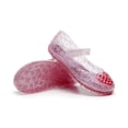 thumbnail image 2 of Gyujnb Girls Heart Print Glitter Jelly Mary Jane Shoes Soft Sole Casual Footwear, Adjustable Strap Closed Toe Water Shoes (Toddler, Little Girls),5-5.5 Years, 2 of 6