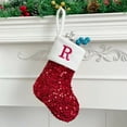 thumbnail image 3 of Odeerbi Family Initial Christmas Stocking Knit Xmas Socks Decoration Christmas Letter Solid Wool Stocking Pendant Christmas Decorations Gift Bag Socks Red, 3 of 4