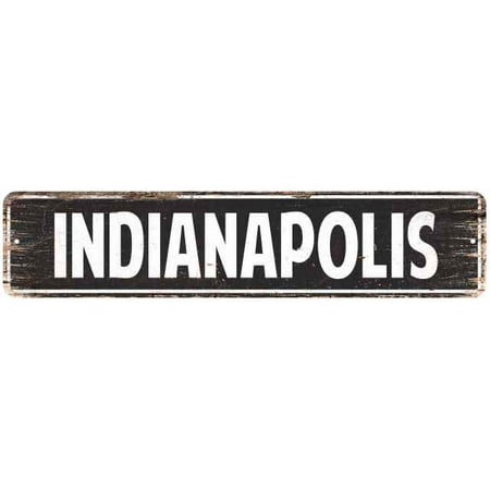 Indianapolis Personalized Cities Metal Signs Home Decor Gift 4x18