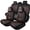 Brown and black, variant on Car Seat Cover for Subaru Forester S 2002, Gray and Black Car Seat Covers, Leather, Front two seats, With Lumbar Support, Waterproof, Beautify the Interior of Old Cars