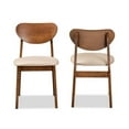 thumbnail image 5 of Baxton Studio Damara Sand Walnut Brown Finished Wood 2-Piece Dining Chair Set, 5 of 5