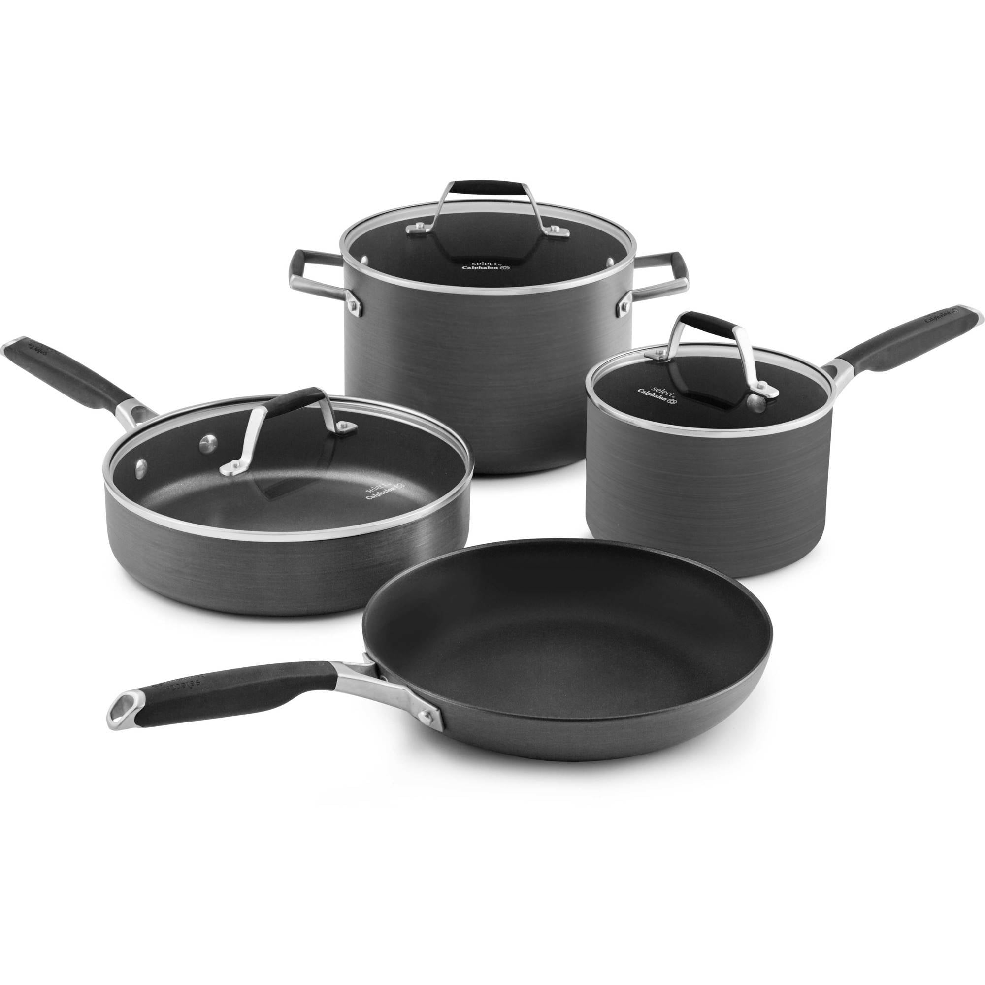 Calphalon HardAnodized Nonstick 12piece Cookware Set Black Pot Pan