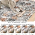 thumbnail image 6 of EastVita Area Rugs Carpets 580Gsm Velvet (1400Gsm) Pearl Velvet Cotton Tpr Washed Folding Backing Carpet Xxy- Abstract-Mountain And Flowing Water Orange Gray 8*10ft, 6 of 7