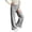Dark Gray, variant on Spazoro Girls Striped Wide Leg Pants with Pockets, Loose Fit Striped Print Full Length Elastic Waist Stretchy Casual Loungewear Bottoms Beige Size 7-8