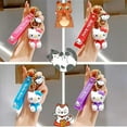 thumbnail image 3 of Kawaii Sanrio Hello Kitty Keychain Cartoon Doll Cute Kitty Pvc Key Chain Soft Rubber Car Key Ring Women Bag Pendant Girl Gift Gift Festivals, 3 of 7