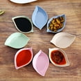 thumbnail image 5 of Ludlz 4Pcs Leaf-Shape Seasoning Dishes/Tea Bag Holders/Teaspoon Rest/Ketchup Saucer/Appetizer Plates/Vinegar Spice Salad Soy Sushi Wasabi Seasoning Dipping Bowls, 5 of 8