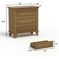 thumbnail image 2 of Commode à 3 Tiroirs pour Chambre, Commode en Bois Brun pour Chambre, Petites Commodes Rustiques Table de Nuit Armoire de Rangement en Bois pour Salon, 2 of 6