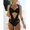 thumbnail image 2 of Gubotare Womens Swimsuits Plus Size One Piece Swimsuit for Women Bathing Suits Twist Front Cutout Adjustable Straps Ruched Swimwear (Black,S), 2 of 2