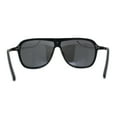 thumbnail image 4 of Luxury Mens Oversized Plastic Racer Mobster Fashion Sunglasses Matte Black Silver Mirror, 4 of 4